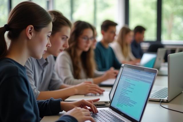 Students using a popular and widely adopted e-learning platform interface